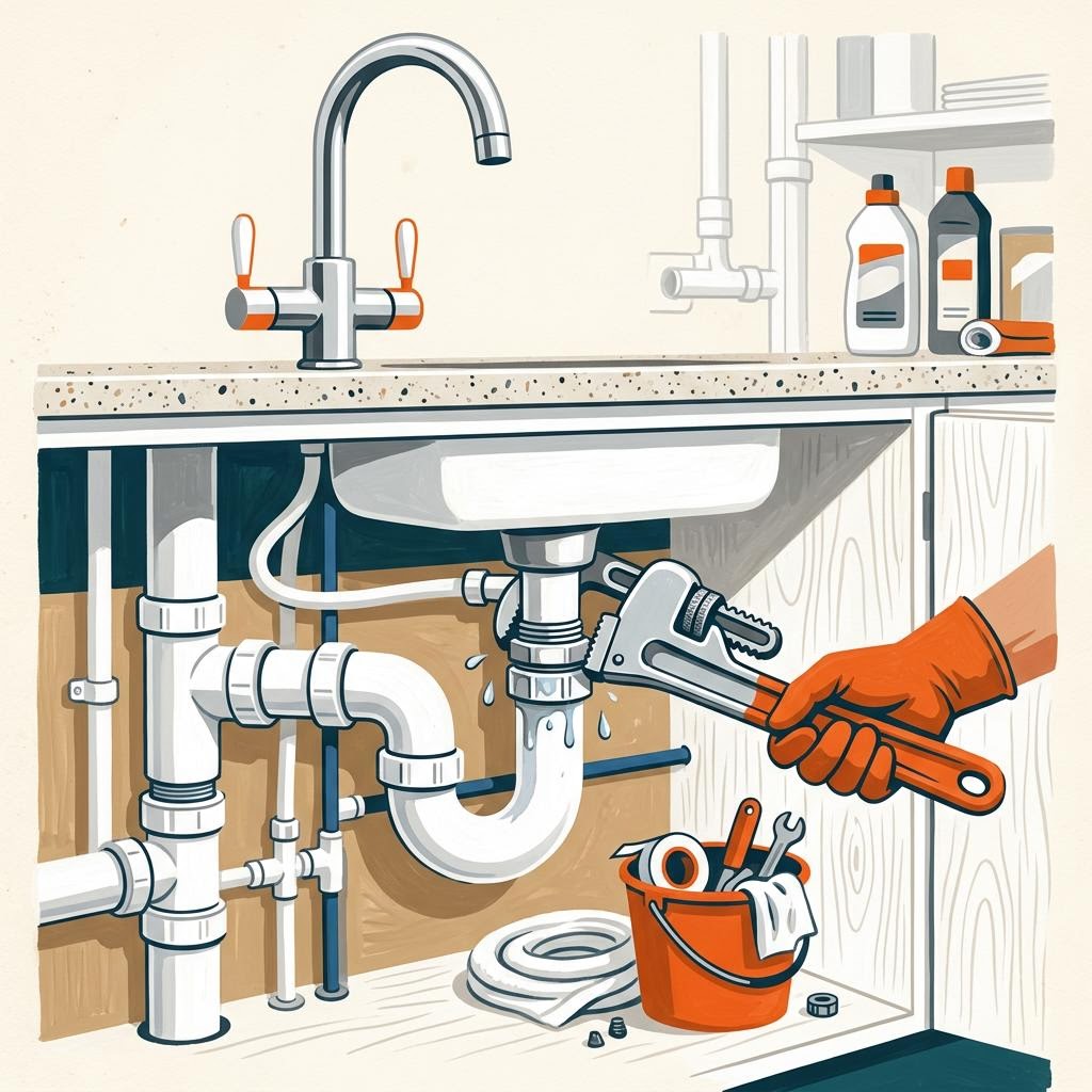 Plumbing repairs (non-gas) illustration